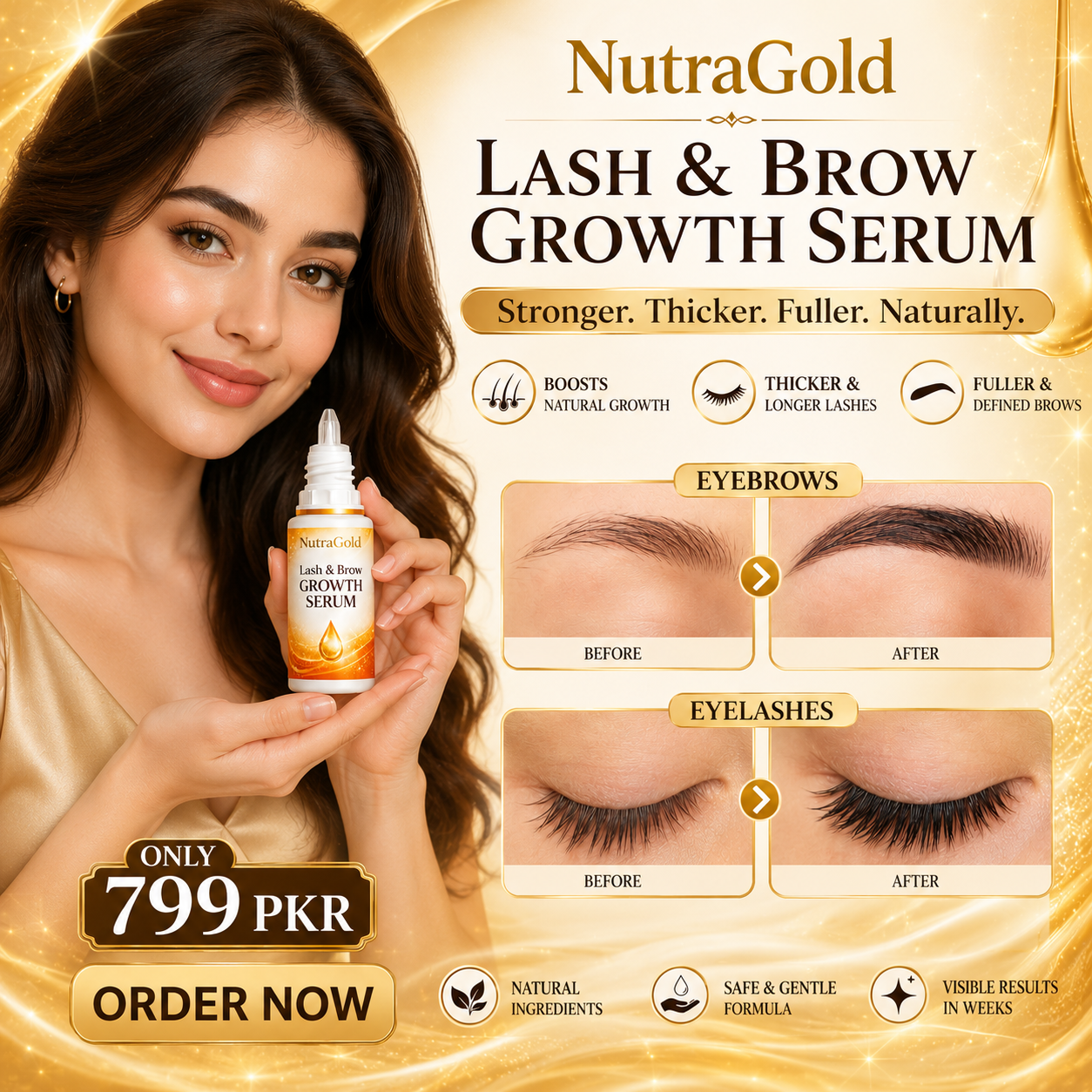 NutraGold Lash & Brows Growth Serum
